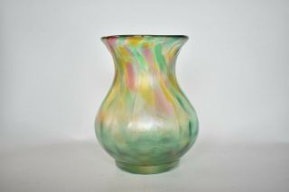 Antique Art Nouveau Bohemian Czech Iridescent Spatter Glass Vases Loetz,  Kralik 3