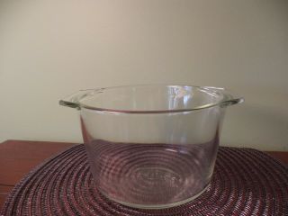 Vintage Pyrex 1 - 1/2 Quart Clear Glass Mixing Baking Bowl Made In Usa 4 - 1/2 " H