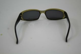 Vintage Gucci Gg 2454/s Rectangle Sunglasses Olive Frame Black Tinted Lenses