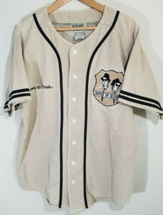 Roots House Of Blues Brothers Button Baseball Jersey Tan Men 
