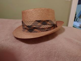 Vintage Straw Hat Sz 7 1/8