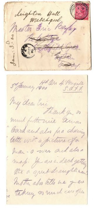 Natal South Africa 1900 Frontier Force British Army Field Post Office,  Letter