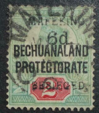 Sg13 Mafeking 6d On 2d Gb Victoria Stamp Overprinted