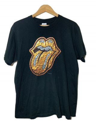 Vintage The Rolling Stones Bridges To Babylon 1997 Tour T - Shirt Sz L Chicago