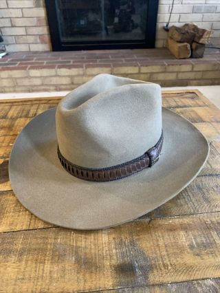 Stetson Xxx 3x Western Cowboy Hat W/ Feather Jbs Pin Brown Band