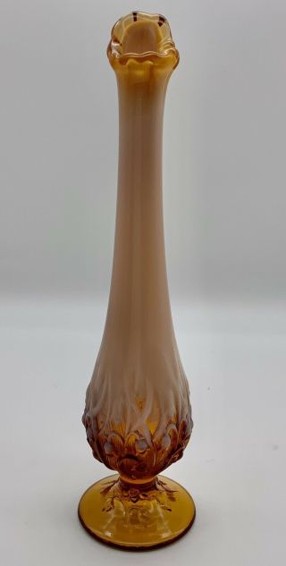 Fenton Chocolate Opalescent Lily Of The Valley Bud Vase