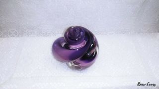 Signed Purple Paperweight By Jim Karg