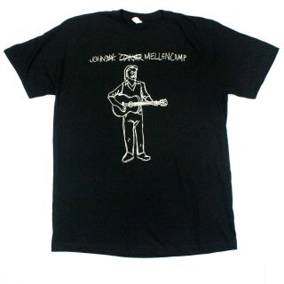 John Cougar Mellencamp Caricature T - Shirt - Ten Apparel - Black - L