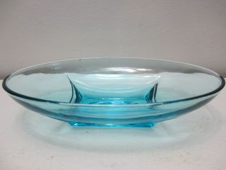 Vintage Hazel Atlas Glass Bowl Capri Blue Colony Oval 8 " X 5 1/8 "