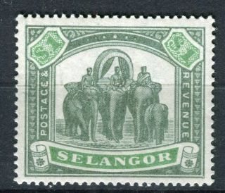 Malaya Selangor 1895 Early Classic Elephant Issue Hinged $1 Value