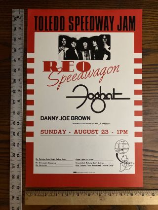 TOLEDO SPEEDWAY JAM 1983 poster REO SPEEDWAGON FOGHAT concert 11 