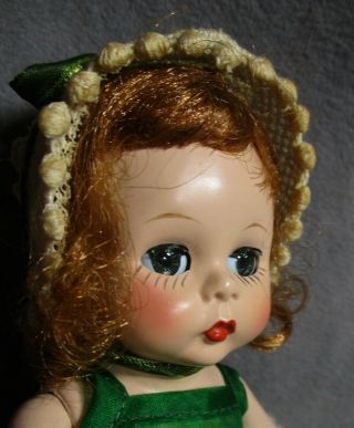 Vintage Madame Alexander Wendy Alexander - Kins - Red Hair in Green Outfit 5