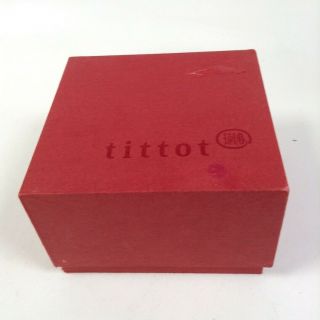 Vintage Tittot Orange Glass Paperweight Boxed Collectible Decorative Ornament 3