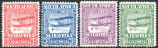 South Africa 1925 Airmails Set Of 4,  Sg.  26/9,  Fine,  Cat.  £45