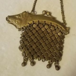 Antique Pig Mesh Doll Chainmail Purse Miniature Small Metal Hand Bags