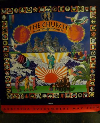 The CHURCH Rare Large 1994 record company PROMO POSTER from SOMETIME ANYWHERE 2