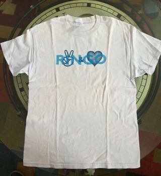 Ringo Starr Peace & Love Tour 2006 Concert T - Shirt - Sz L - Lite Blue