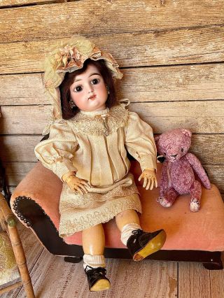 Antique French Doll Francois Gaultier Fg Bebe,  Scroll Mark 62 Cm