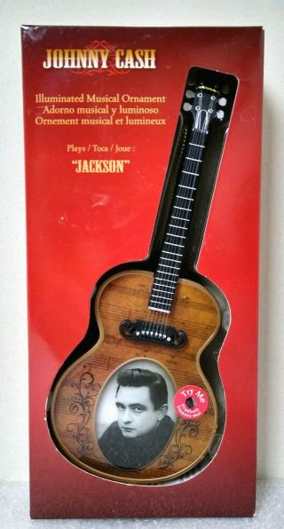 Johnny Cash Illuminated Musical Ornament Plays Jackson