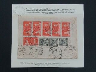 Nystamps British Malaya Singapore Old Stamp Strips On Cover E20zg