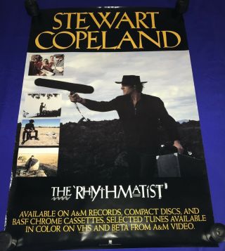 Vintage 1985 Stewart Copeland (police) Rhythmatist Promo Poster 24x36in