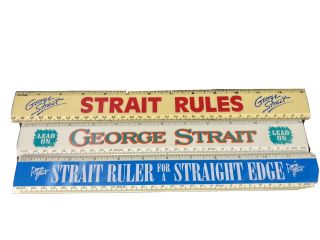 3 Vintage George Strait Concert Memorabilia Ruler Country Music Strait Rules