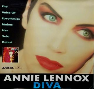 Eurythmics Annie Lennox 1992 Diva Jumbo Promo Poster