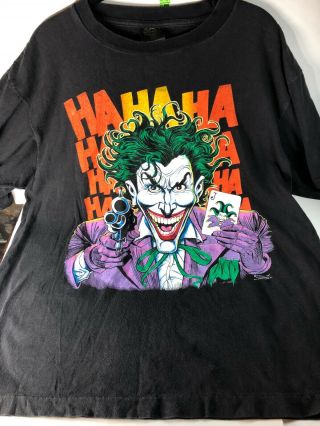 The Joker Dc Comics Ha Ha Ha Vintage 1989 T - Shirt - Size Xl - Pre - Owned