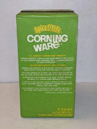 Vintage Corning Ware P - 106 Spice of Life 