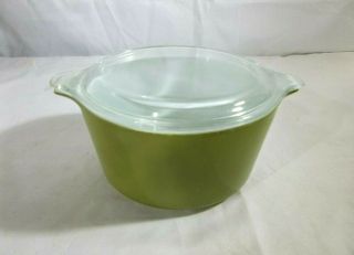 Pyrex Avocado Green Verde Milk Glass 1 Quart Casserole 473 With Lid 470