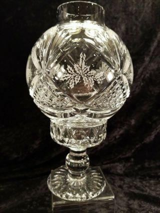 Vintage Htf Royal Doulton Cut Crystal Ball Hurricane Candle Holder