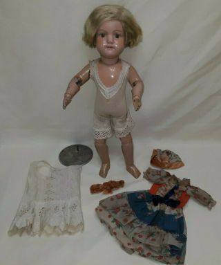 Antique Jointed Schoenhut Wooden Doll 15 " All Orig.  Rare $379.  99