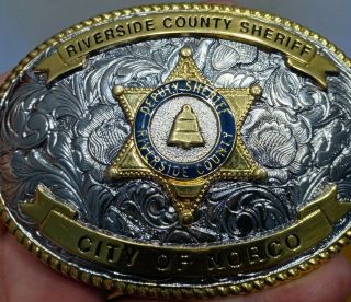 Vintage 1990 Riverside County Sheriff Deputy Belt Buckle Limited Edition
