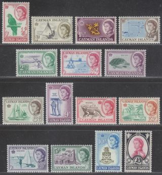 Cayman Islands 1962 Queen Elizabeth Ii Set Sg165 - 179 Cat £95