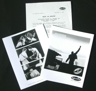 Queen Freddie Mercury Made In Heaven Press Kit 1995 - 2 B&w Photos