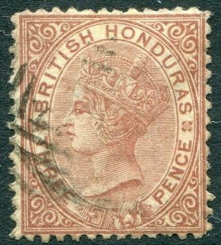 British Honduras - 1872 - 79 3d Red - Brown Perf 12½ Sg 7 Good V48361