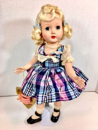 Vintage Effanbee Honey Tintair Hard Plastic Doll Tagged Nos