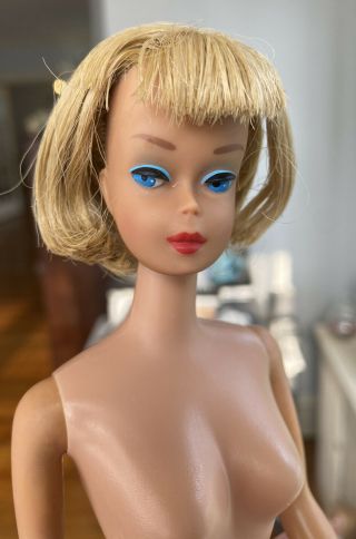 Vintage Barbie American Girl Blonde Doll Bend Leg 11.  5 "