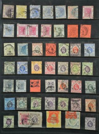 Hong Kong Stamps On Large Stock Card (n31)