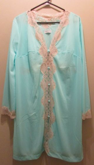 Vintage Emilio Pucci For Formfit Rogers Short Nightgown,  Sky Blue Large