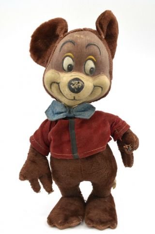 1950s Gund Disney Swedlin Vintage Bongo Teddy Bear Plush Stuffed Animal Toy