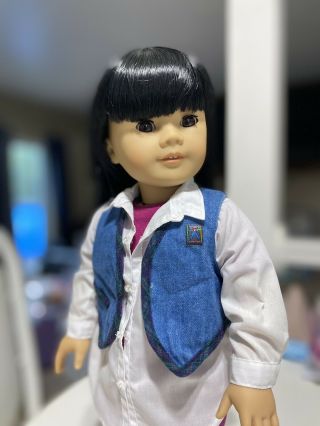 American Girl Doll Black Hair Just Like You (JLY) 4 Asian Pleasant Company Neck 2