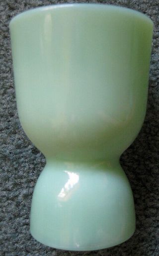 Vintage Jadeite Fire King Double Egg Cup Four Inches Tall