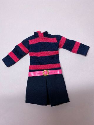 Vintage Barbie Clothes Mod Japanese Exclusive 2612 Pink Striped Dress