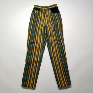 Vintage Traffic Brand Skinny Pants Goth Grunge Tripp Nyc Style Green Gold Black