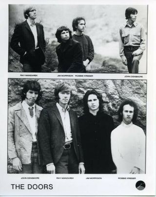 The Doors Jim Morrison Group Record Company Montage Promo 8x10 Photo