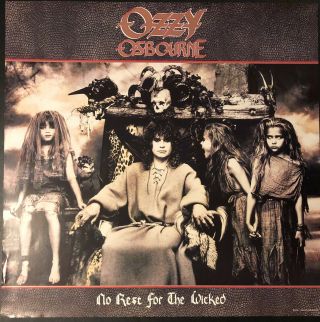 Ozzy Osbourne No Rest For The Wicked 1988 23x23 Promo Poster