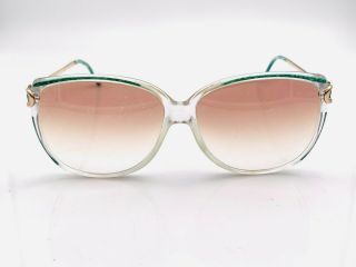 Vintage Gucci Gg2305 Green Translucent Oval Sunglasses Frames Only Italy