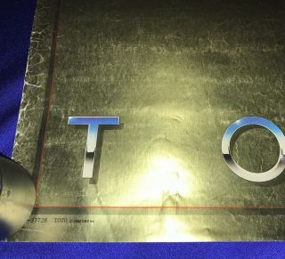 vintage 1982 Toto IV PROMO POSTER CBS 24x36in GOLD FOIL 2