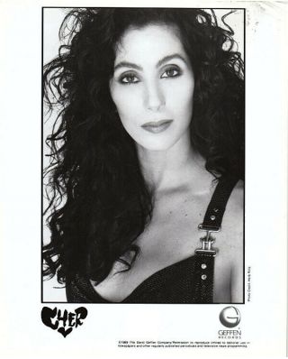 Cher Stunning Studio Portrait By Herb Ritts In Overalls 8x10 Photo 1989